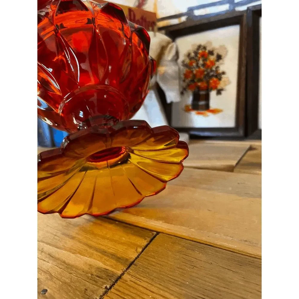 Vintage Fenton Valencia Amberina Glass Swung Vase DO NOT BUNDLE WITH OTHER ITEMS